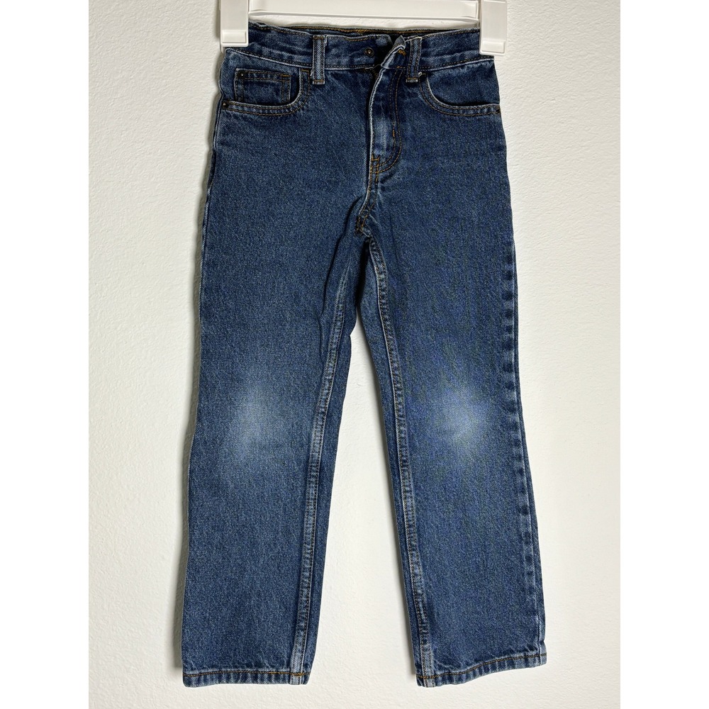 Cat & Jack Boys Relaxed Straight Leg Jeans Medium Wash Blue Size 6 Slim